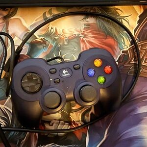 Logitech Dark Gray Gaming Controller & 9ft USB extender